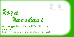 roza macskasi business card